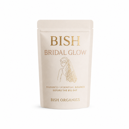 Bish Bridal Glow marine collagen pre-order pouch on white background